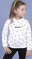 Toontoy Kız Çocuk Puantiye Desenli Sweatshirt