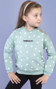 Toontoy Kız Çocuk Puantiye Desenli Sweatshirt