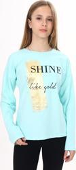 Toontoy Kız Çocuk Sweatshirt Shine Varak Baskılı