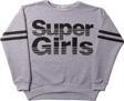 Toontoy Kız Çocuk Sweatshirt Super Girls Baskı Ve Taş
