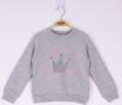 Toontoy Kız Çocuk Taç Baskılı Sweatshirt 