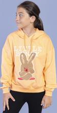 Toontoy Kız Çocuk Tavşan Baskılı Kapüşonlu Sweatshirt
