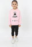 Toontoy Kız Çocuk Yıldızlı Zebra Baskılı Kapüşonlu Sweatshirt