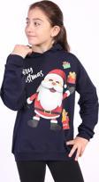 Toontoy Unısex Çocuk Noel Baba Baskılı Sweatshirt