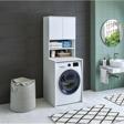 Roomart Cd11 Çamaşır-Kurutma Makinesi Dolabı 3 Raflı 2 Kapaklı Banyo Dolabı Mat Beyaz