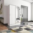 Tumblera Aura White Portmanto Vestiyer Ayakkabılık Aynalı 2 Sürgü Kapaklı 120x48 cm