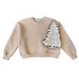 Kız Çocuk Taş ve İnci  Detaylı  Şardonlu Yılbaşı Sweatshirt