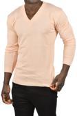 DeepSEA Erkek Pudra Slim Fit V Yaka Basic Triko İnce Kazak 2505494