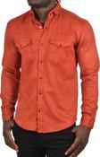 DeepSEA Erkek Kiremit Rengi Kırışmayan Süet Kumaş ÇıtÇıtlı Cepli Slim Fit Mevsimlik Gömlek 2302329