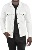 DeepSEA Erkek Beyaz Örme Kumaş Gömlek Yaka Cepli Çıtçıtlı Slim Fit Spor Ceket 2500558
