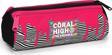 Coral High Kids Pembe Siyah Beyaz Desenli Üç Bölmeli Kalem Çantası 11178