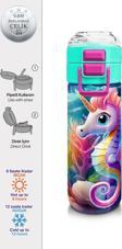 Coral High Kids Denizatı Desenli Pipetli ve Direkt İçim Çelik Termos 500 ml 31988
