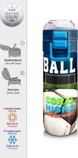 Coral High Kids Lacivert Futbol Desenli Pipetli ve Direkt İçim Çelik Termos 500 ml 31995