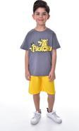 Pikachu Baskılı 2'li Şort - T-Shirt Çocuk Takım