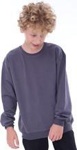 Oversize Unisex Basic Düz Antrasit Renk %100 Pamuk Sweatshirt