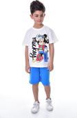 Mickey Baskılı 2'li Şort - T-Shirt Çocuk Takım
