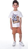 Tom & Jerry Baskılı 2'li Şort - T-Shirt Çocuk Takım