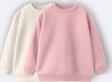 2'li Basic Şardonlu Çocuk Sweatshirt 3-10 Yaş Pudra-Krem