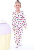 Sevimli Chip Dale Baskılı Düğmeli %100 Pamuk Kız Çocuk Pijama Takımı