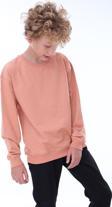 Oversize Unisex Basic Düz Yavruağzı Renk %100 Pamuk Sweatshirt (2-11 Yaş)