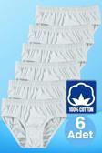 Tezzgelsin Erkek Çocuk % 100 Pamuklu 6'Lı Slip Külot