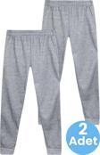 Çocuk Unisex Beli Lastikli Jogger Eşofman Altı 2'Li Set