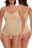 Tezzgelsin Kadın Dikişsiz Toparlayıcı Ve İnceltici Çıtçıtlı İp Askılı Slip Body  Korse