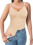 Tezzgelsin Kadın Ayarlanabilir İnce Askılı Çıtçıtlı Slip Body Korse