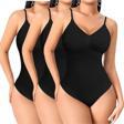 Tezzgelsin Kadın Ayarlanabilir İnce Askılı Çıtçıtlı Slip Body Korse 3'Lü Set