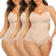 Tezzgelsin Kadın Ayarlanabilir İnce Askılı Çıtçıtlı Slip Body Korse 3'Lü Set