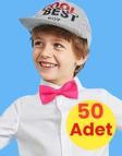 Erkek Çocuk Saten Papyon 50 Adet