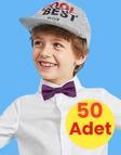 Erkek Çocuk Saten Papyon 50 Adet