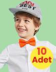Erkek Çocuk Saten Papyon 10 Adet