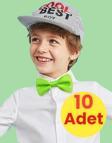 Erkek Çocuk Saten Papyon 10 Adet