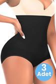 Tezzgelsin Kadın Toparlayıcı Dikişsiz Yüksek Bel Slip Korse 3'Lü Set