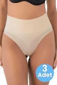 Tezzgelsin Kadın Dikişsiz Alt Karın Toparlayıcı String Külot Korse 3'Lü Set