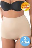 Tezzgelsin Kadın Lazer Kesim  İnceltici Ve Toparlayıcı  Slip Külot Korse 3'Lü Set