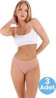 Tezzgelsin Kadın Pamuklu Penye Süprem Kumaş Bikini Külot Kadın Bikini Külot 3 Adet