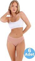 Tezzgelsin Kadın Pamuklu Penye Süprem Kumaş Bikini Külot Kadın Bikini Külot 6 Adet