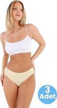 Tezzgelsin Kadın Pamuklu Penye Süprem Kumaş Bikini Külot Kadın Bikini Külot 3 Adet