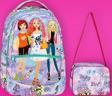 Kız Çocuk Girl Desenli Beslenmeli Okul Çantası 2'Li Set