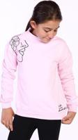 Toontoy Kız Çocuk Nakışlı Taş İşlemeli Balıkçı Yaka Sweatshirt
