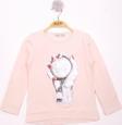 Toontoy Kız Çocuk El Baskılı T-Shirt