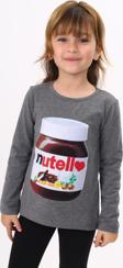 Toontoy Kız Çocuk Nutella Baskılı T-Shirt