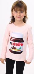 Toontoy Kız Çocuk Nutella Baskılı T-Shirt