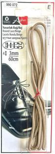 Öz-El Bej 3 Mm 60 Cm Yuvarlak Ayakkabı Bağı, Bir Çift Ayakkabı Bağcığı 990 072
