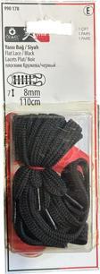 Öz-El Siyah 8 Mm 110 Cm Yuvarlak Ayakkabı Bağı, Bir Çift Ayakkabı Bağcığı, Bot Bağcığı 990 178
