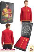 Galatasaray Orijinal Lisanslı Dik Yaka Fermuarlı Erkek Sweat Metin Oktay Baskılı Hediyelik Kutulu