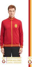 Galatasaray Orijinal Lisanslı Dik Yaka Fermuarlı Erkek Sweat