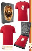 Galatasaray Orijinal Lisanslı Arma T-Shirt Gs Aslan Baskılı Hediyelik Ahşap Kutulu